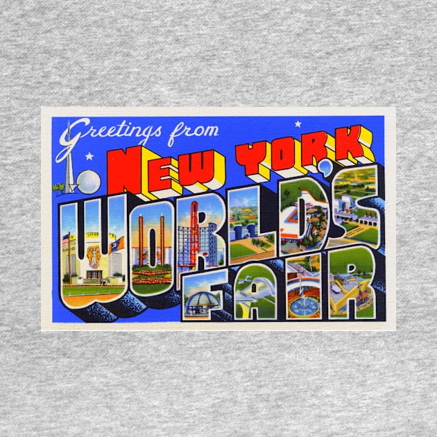 Greetings from the 1939 New York World's Fair - Vintage Large Letter Postcard by Naves